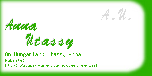 anna utassy business card